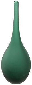 Vaso Decorativo Vidro Verde Fosco 39cm