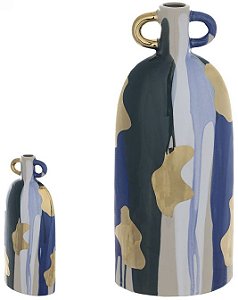 Vaso Decorativo Ceramica Colorido 36cm