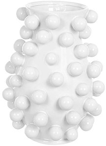 Vaso Decorativo Ceramica Branco 34cm