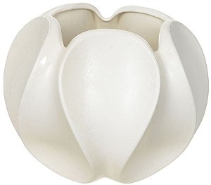 Vaso Decorativo Ceramica Branco 22,5cm