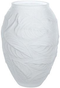 Vaso Decorativo Vidro Transparente Fosco 27,5cm
