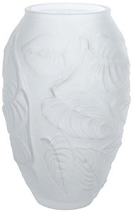 Vaso Decorativo Vidro Transparente Fosco 33cm