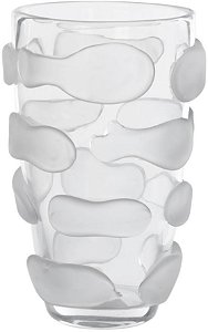 Vaso Decorativo Vidro Transparente Fosco 25,5cm