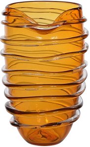 Vaso Decorativo Vidro Ambar 36cm