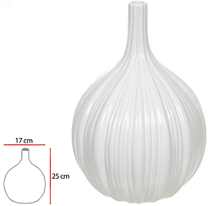 Vaso Decorativo Ceramica Branco 25cm