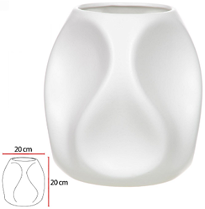 Vaso Decorativo Ceramica Branco 20cm