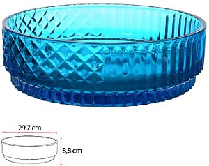 Vaso Decorativo Vidro  Azul Fosco 8,8cm