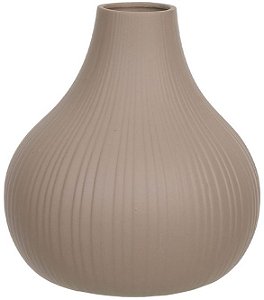 Vaso Decorativo Porcelana Marrom 24,5cm