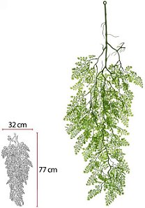 Planta Artificial Folhagem Pendurar Avenquinha C/Print X33 Verde 90cm