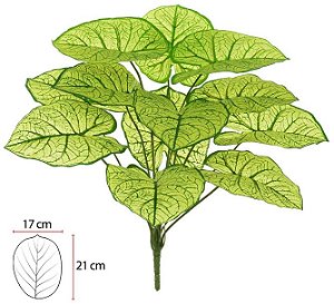 Planta Artificial Brunnera Real Toque Verde Creme 45cm