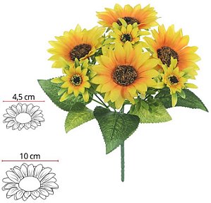Buque Girassol X7 Amarelo 28cm