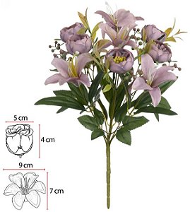 Buque Rosa Cabbage X9 Lavanda 35cm