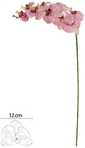Haste Orquidea Phalaenopsis Real Toque X9 Creme Rosa 96cm
