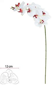 Haste Orquidea Phalaenopsis Real Toque X9 Branco Beauty 96cm