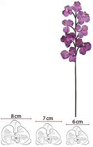 Haste Orquidea Vanda C/Coat Real Toque X8 Purpura 65cm