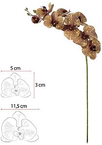 Haste Orquidea Phalaenopsis Real Toque X9 Amarelo Beauty 94cm