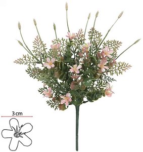 Buque Flor Do Campo Eucalipto C/Powder X5 Salmon Outono 36cm