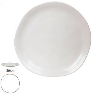 Prato Raso Ceramica Organic Branco Mate 3cm