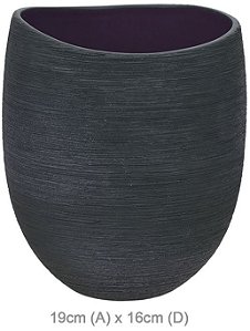 Vaso Decorativo Ceramica P/Ornamentacao Cinza Purpura 19cm