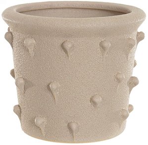 Vaso Decorativo Ceramica Bege 12cm
