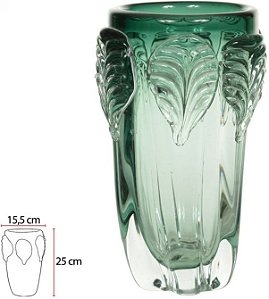 Vaso Decorativo Vidro Tipo Murano Verde 25cm