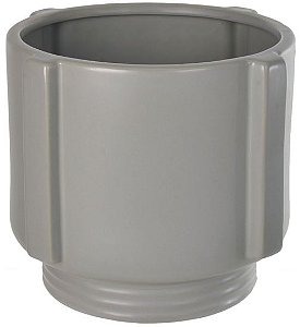 Vaso Decorativo Porcelana Cinza 17cm
