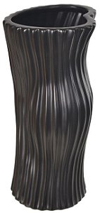 Vaso Decorativo Porcelana Preto 27cm