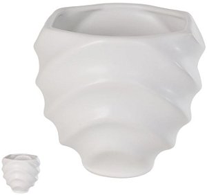 Vaso Decorativo Porcelana Branco 15,5cm