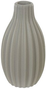 Vaso Decorativo Porcelana Cinza 13cm