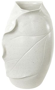 Vaso Decorativo Ceramica Branco 32cm