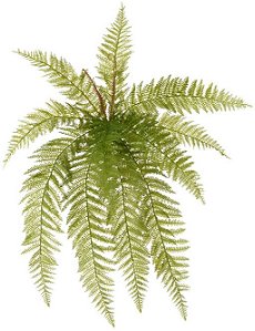 Planta Artificial Folhagem Samambaia C/Print X11 Verde Outono 76cm