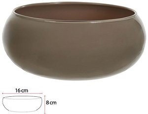 Vaso Vidro Lagoon Decorativo Cappuccino 8X16cm