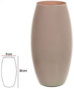 Vaso Vidro Romeu Decorativo Nude 30X9cm