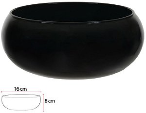 Vaso Vidro Lagoon Decorativo Preto 8X16cm