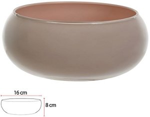Vaso Vidro Lagoon Decorativo Nude 8X16cm