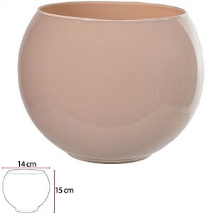 Vaso Vidro Tailandia Decorativo Nude 15X14cm
