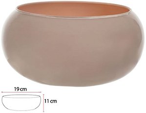 Vaso Vidro Lagoon Decorativo Nude 11X19cm