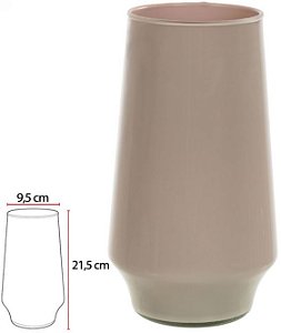 Vaso Vidro Paulista Decorativo Nude 21,5X9,5cm