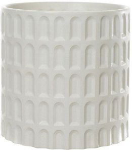 Vaso Decorativo Ceramica Branco 12,7cm