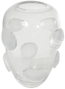 Vaso Decorativo Vidro Transparente Fosco 27cm