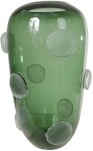 Vaso Decorativo Vidro Verde Fosco 35cm