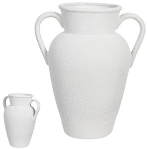 Vaso Decorativo Ceramica Branco 37cm
