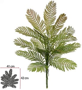 Planta Artificial Folhagem Samambaia Real Toque X18 Verde Outono 55cm