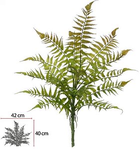 Planta Artificial Folhagem Samambaia Real Toque X18 Verde Outono 56cm