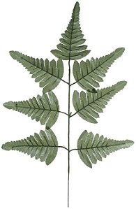 Planta Artificial Folhagem Samambaia X7 Verde Escuro 54cm