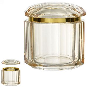 Caixa Decorativa Cristal Ambar 11cm