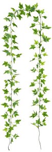 Planta Artificial Folhagem Hera Guirlanda Real Toque X135 Verde Creme 2,3cm