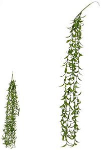 Planta Artificial Folhagem Grass Pendurar X5 Verde 82cm