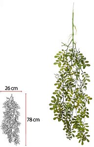 Planta Artificial Folhagem Acacia Pendurar X59 Verde 95cm