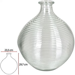 Vaso Decorativo Vidro Transparente 29,7cm